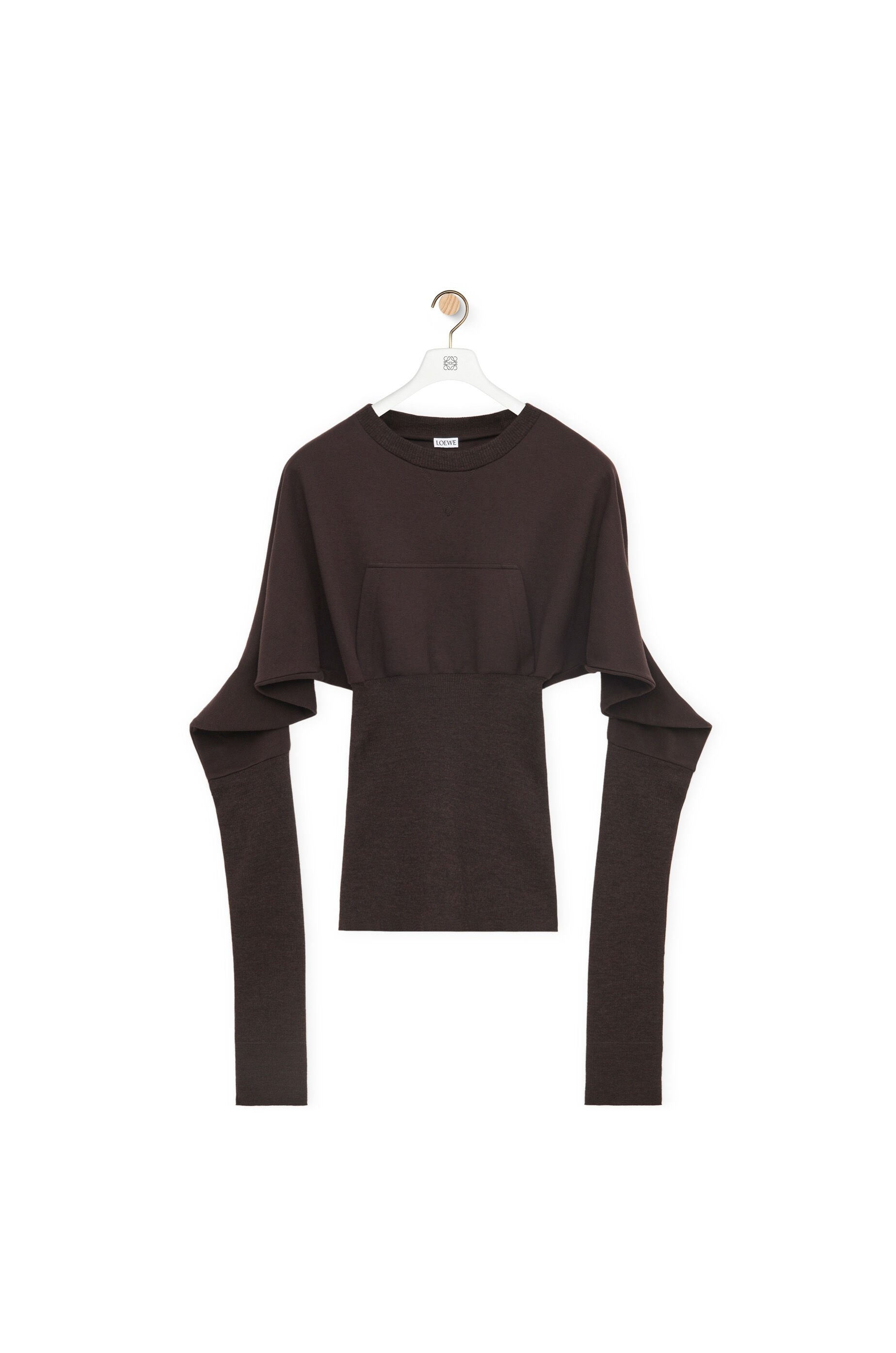 Sweatshirt in cotton and silk - 1