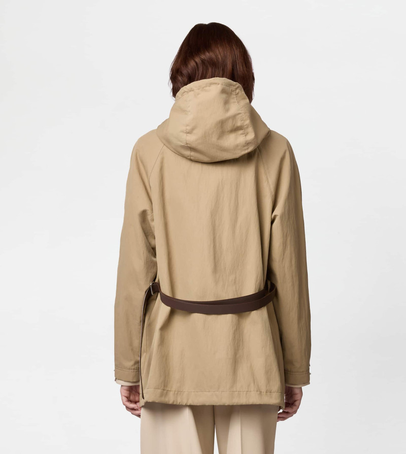 WINDBREAKER IN TECHNICAL COTTON - BROWN 4