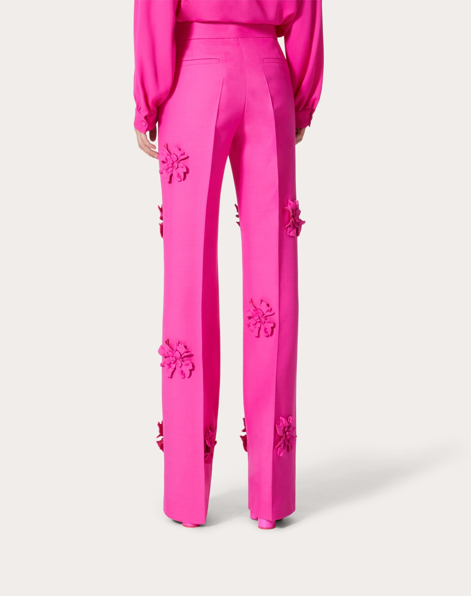 CREPE COUTURE TROUSERS WITH FLORAL EMBROIDERY - 7