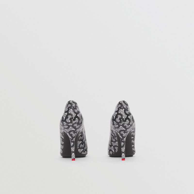 Monogram Print Lambskin Point-toe Pumps 6