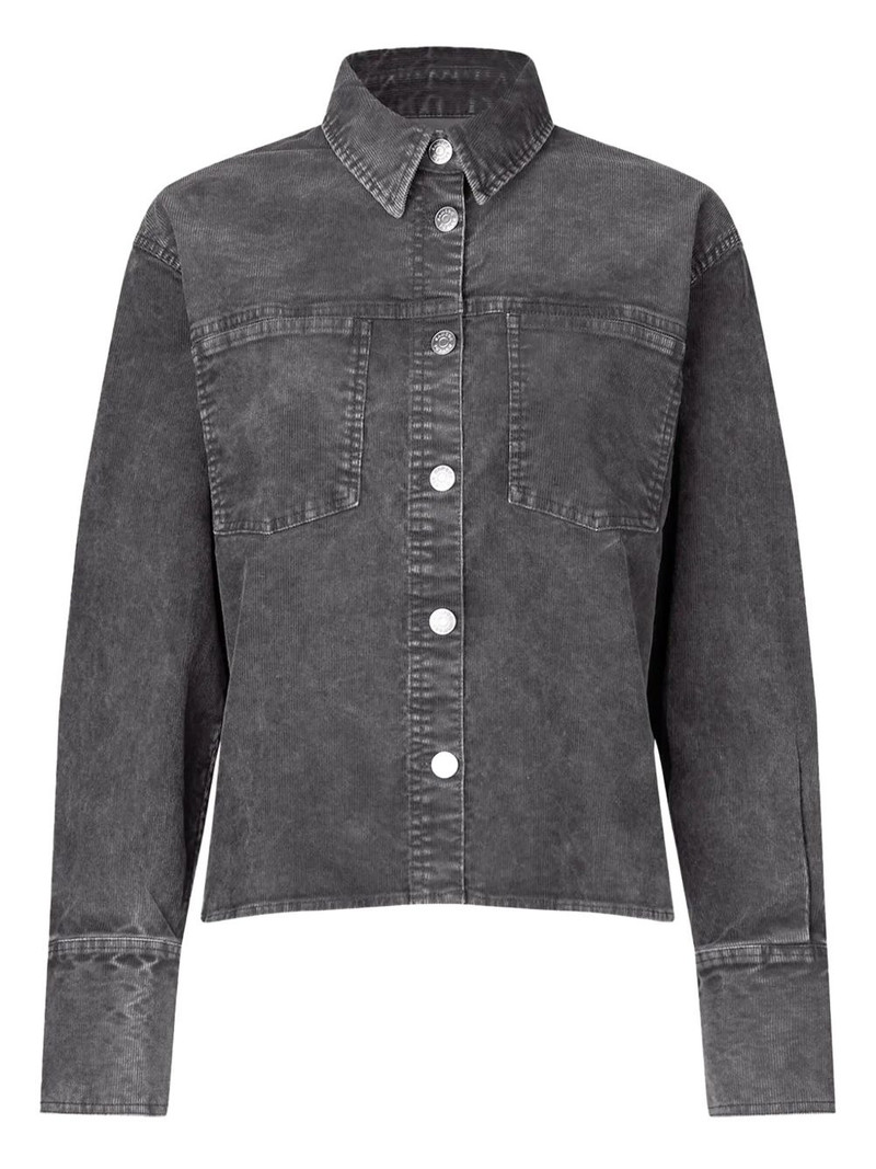 Sasofie corduroy chest-pocket shirt 1