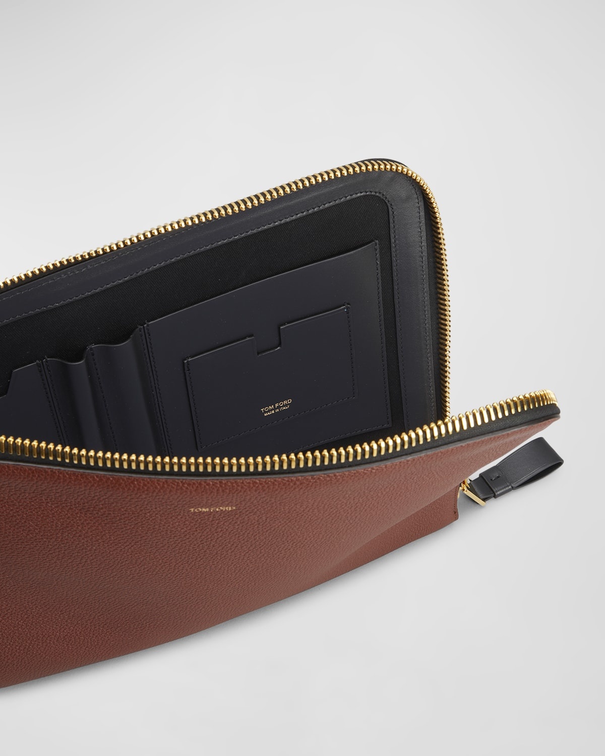 Men's Zip-Around Leather Portfolio Case - 5