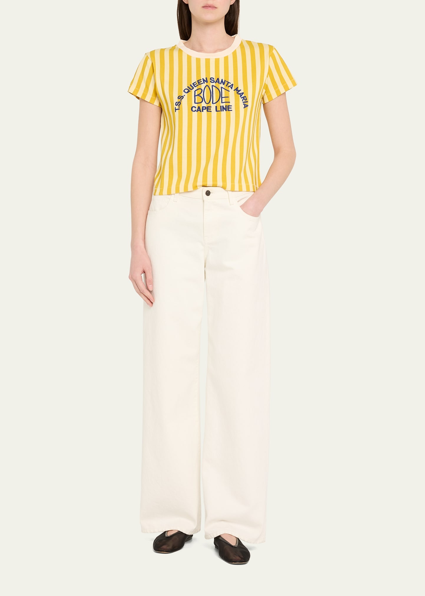 Medalist Stripe Embroidered Tee - 2