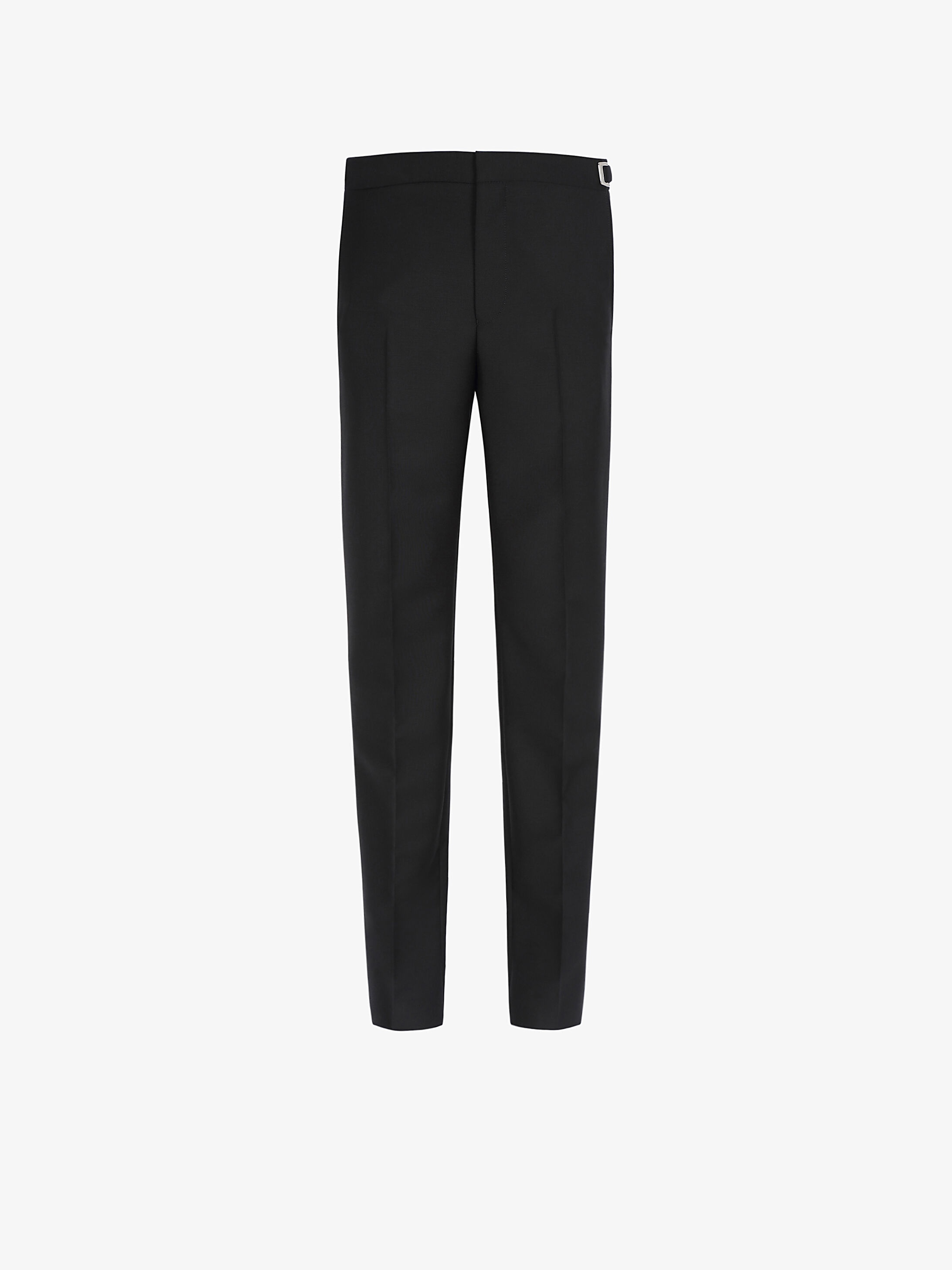 Slim fit pants in wool and mohair with metal details - 1