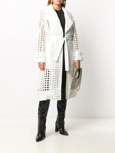 N°21 perforated-design midi coat outlook