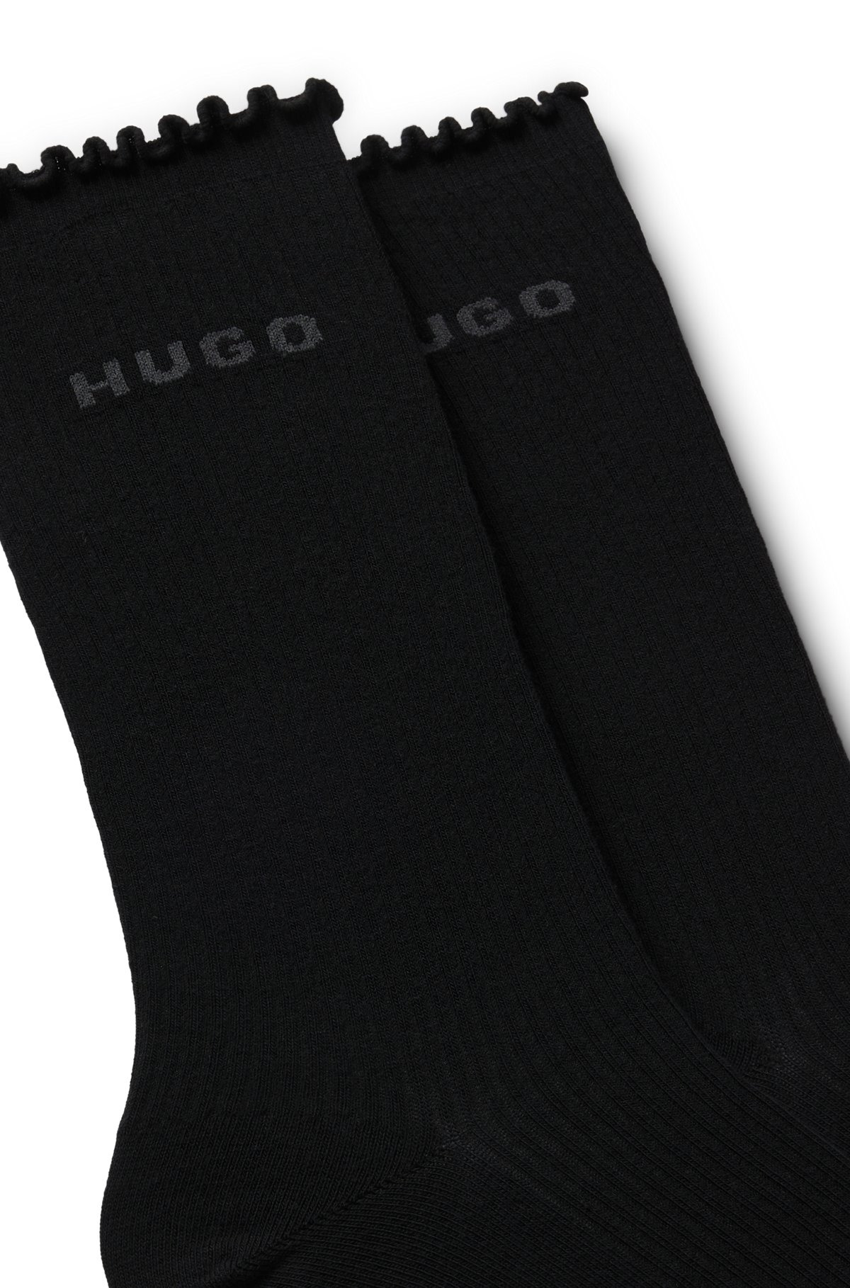TWO-PACK OF REGULAR-LENGTH SOCKS WITH LETTUCE CUFF - 2