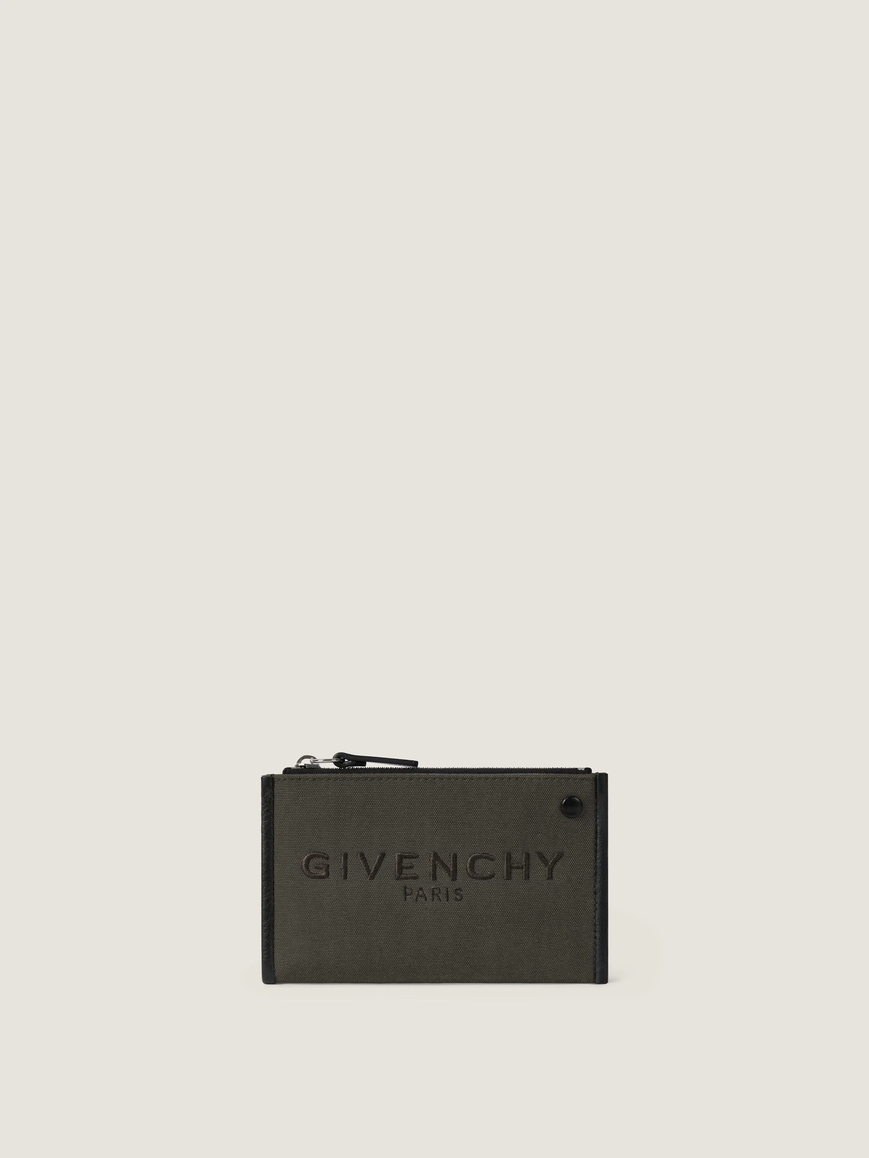 GIVENCHY CARGO ZIPPED CARD HOLDER IN CANVAS - 1
