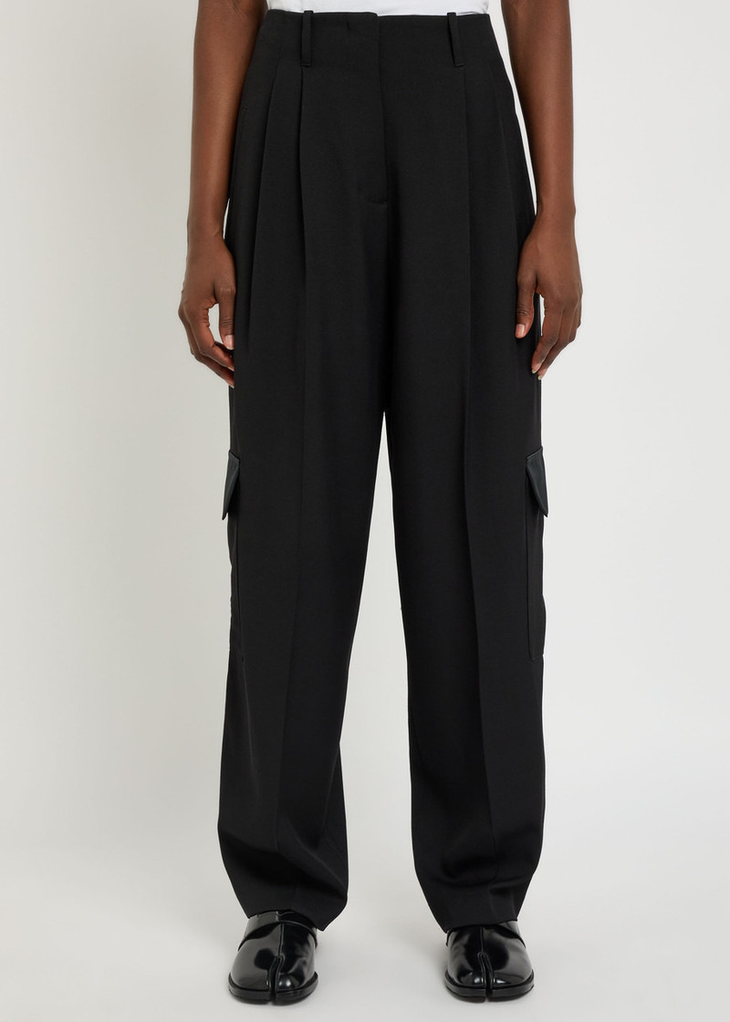 WALES BONNER Wales Bonner Reverb Pleated Wool Gabardine Trousers outlook
