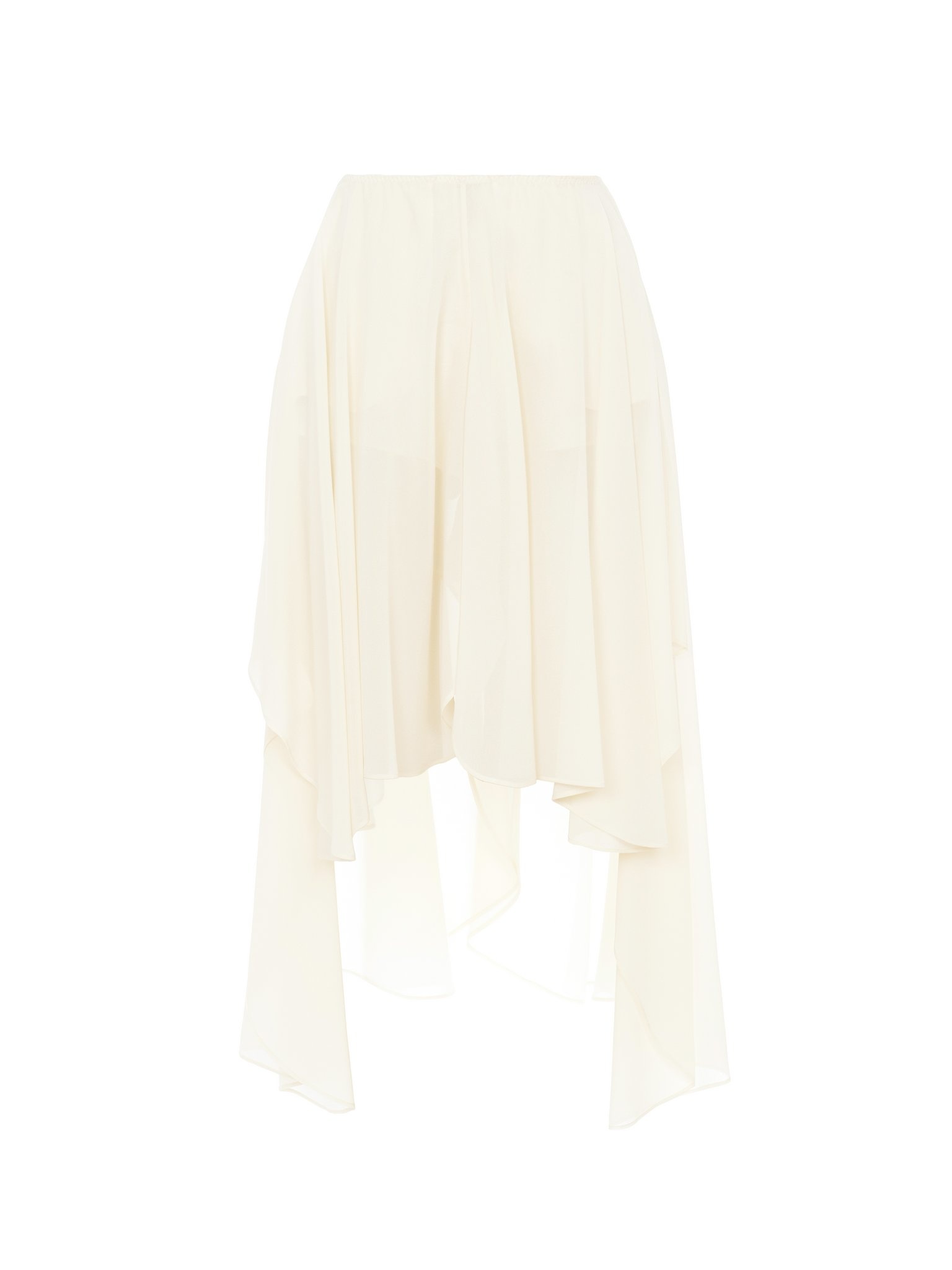 FLUID VOLANT SHORTS IN SILK GEORGETTE - 1
