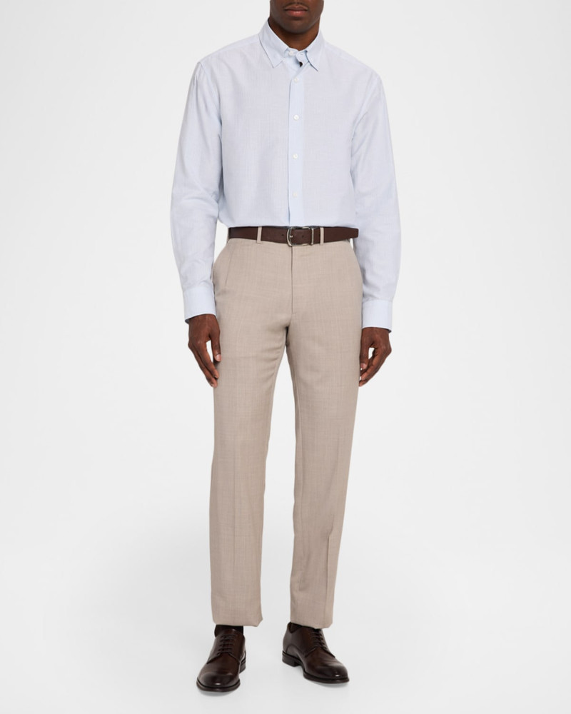 Brioni Men's Cotton and Linen Micro-Check Sport Shirt outlook