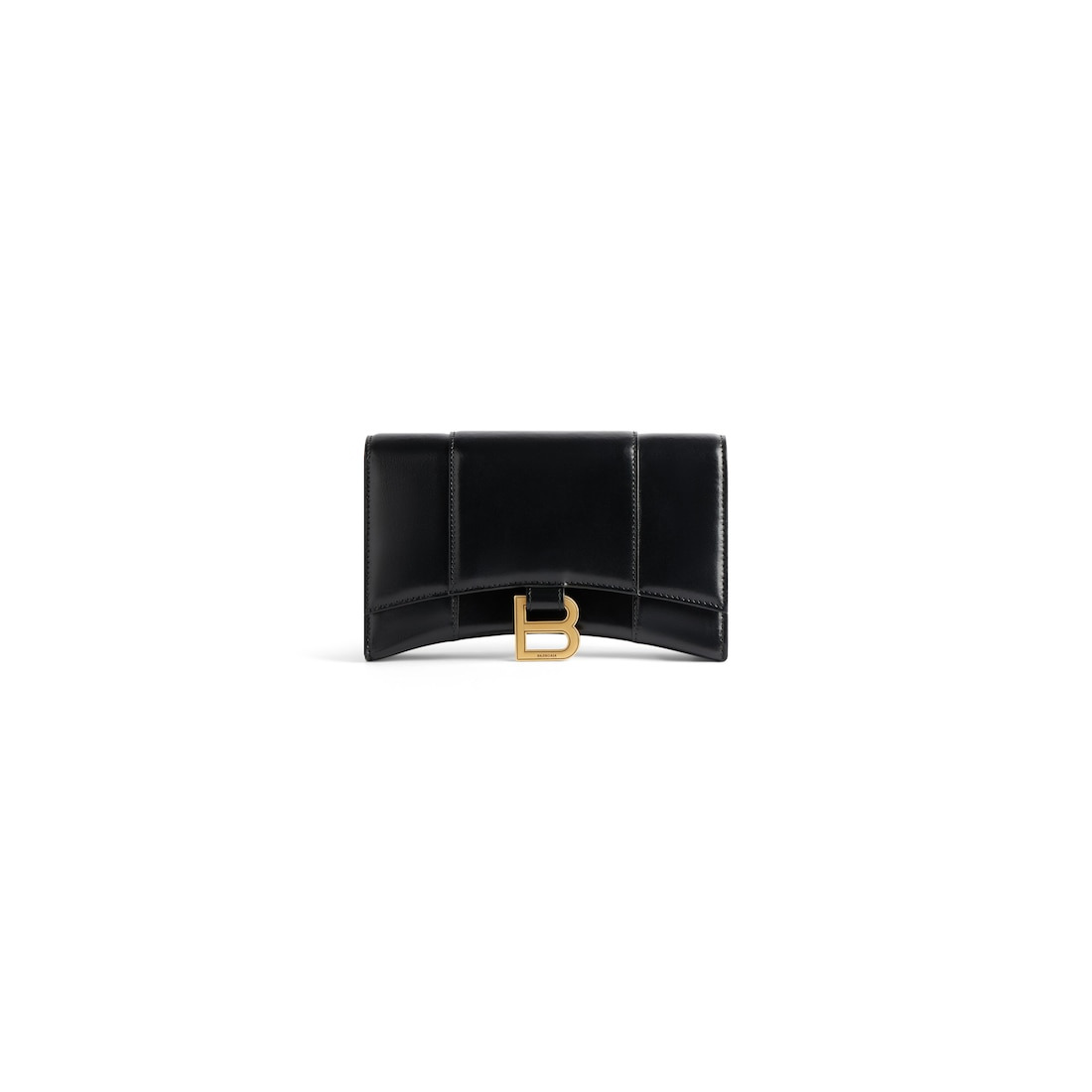 Women's Hourglass Wallet On Chain Box in Black - 4