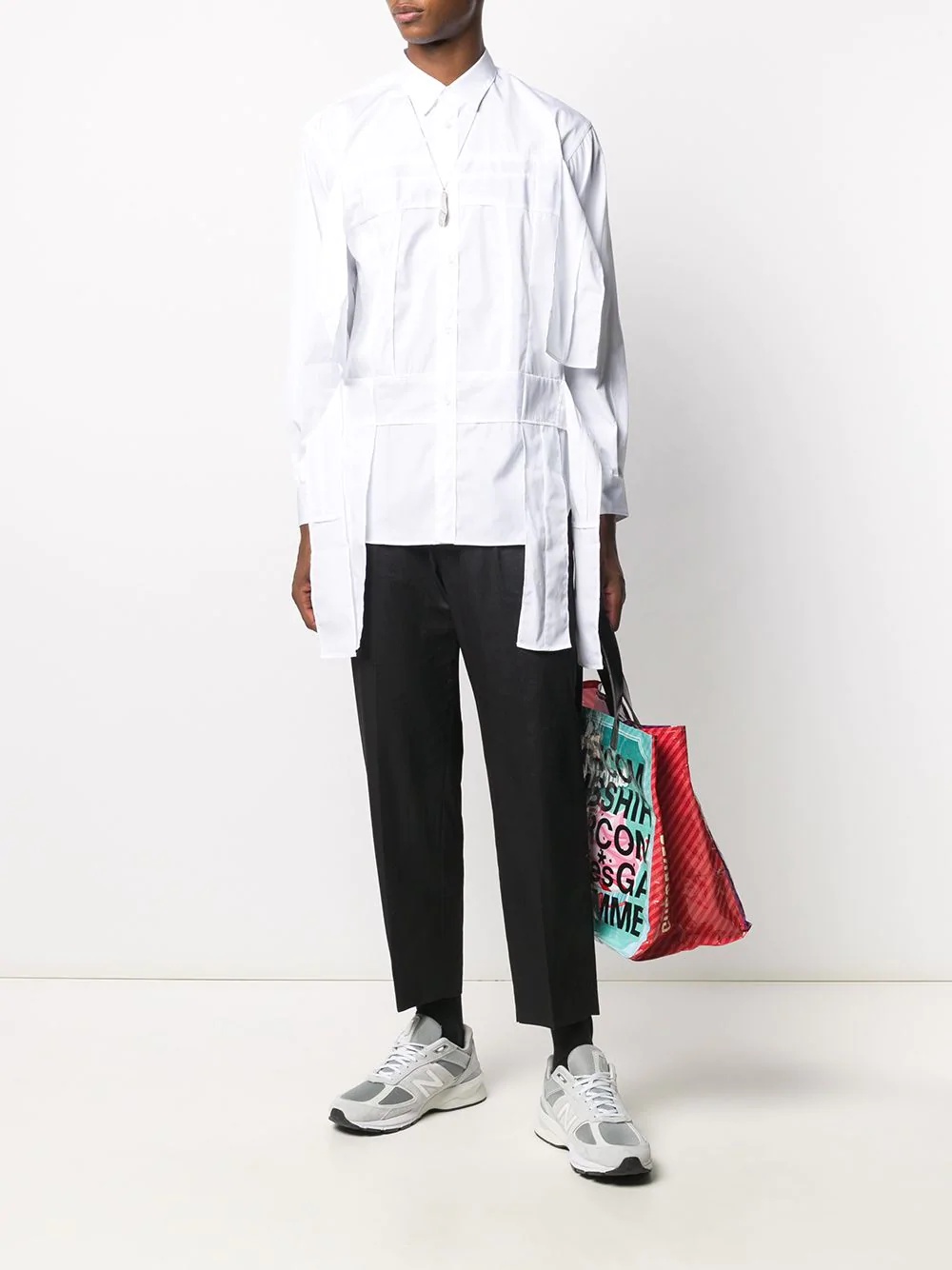 deconstructed panelled shirt - 2