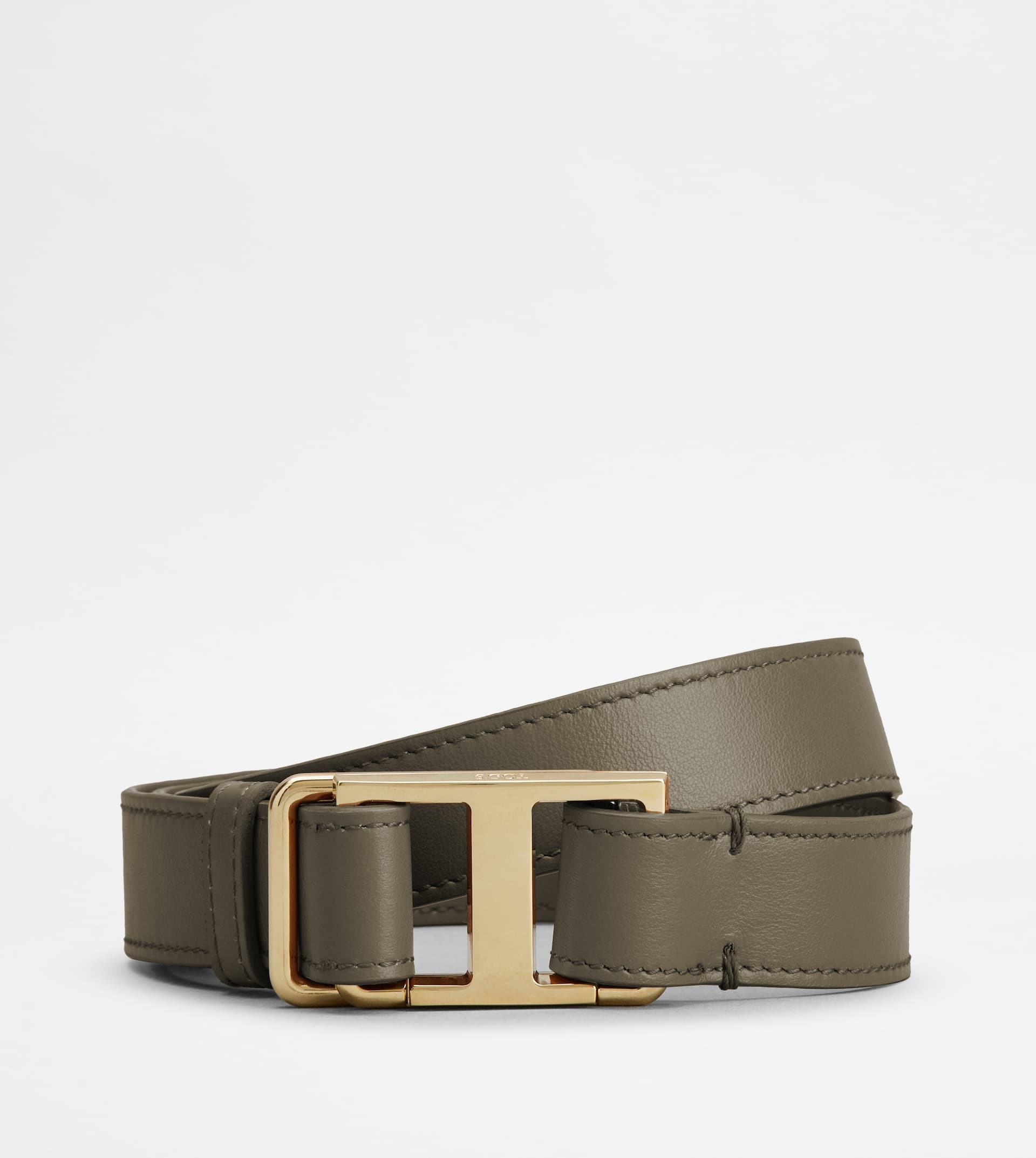 T TIMELESS BELT IN LEATHER - BEIGE - 1