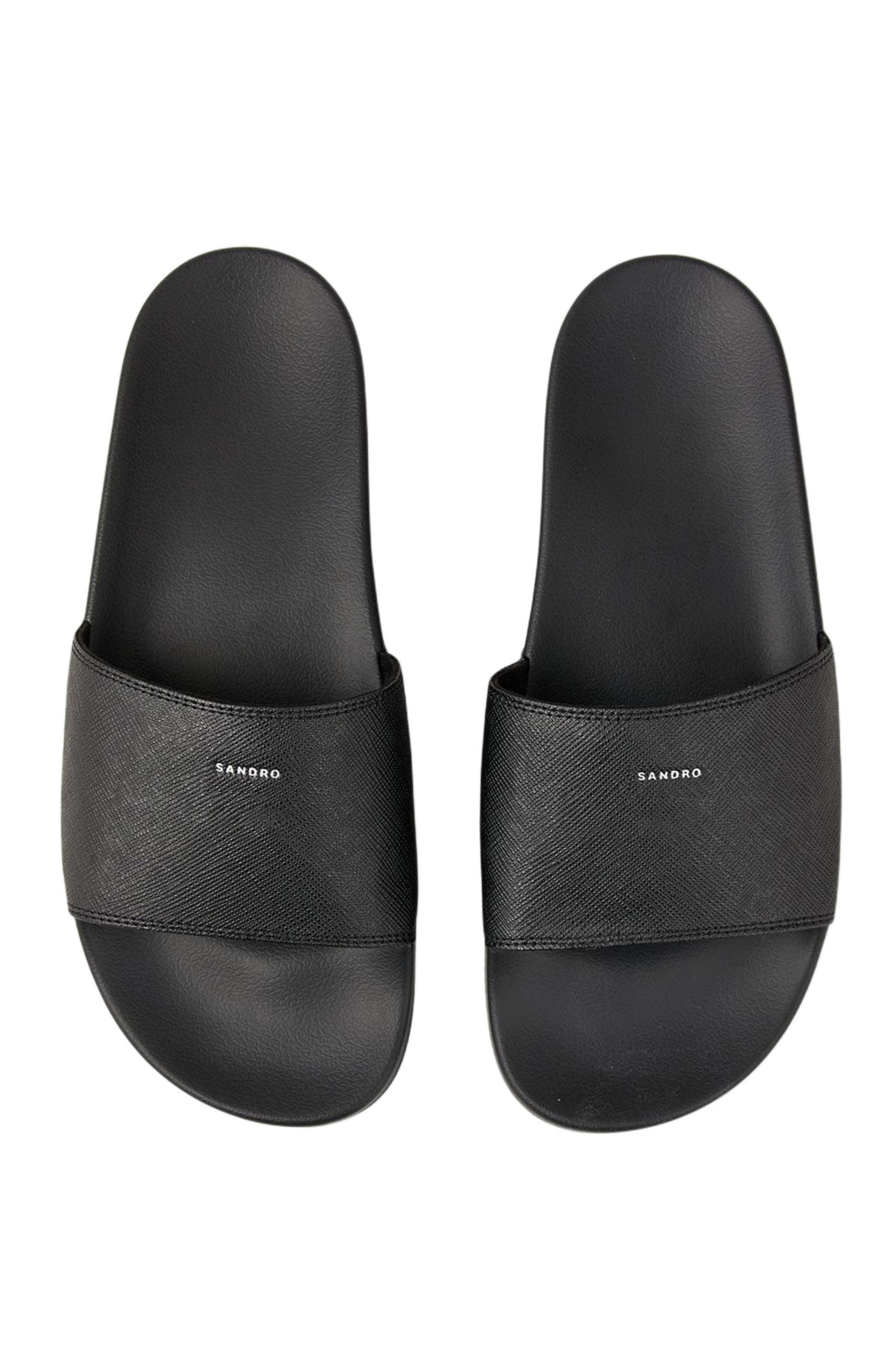 SANDRO Sandals in reconstituted leather in Black at Nordstrom - 3
