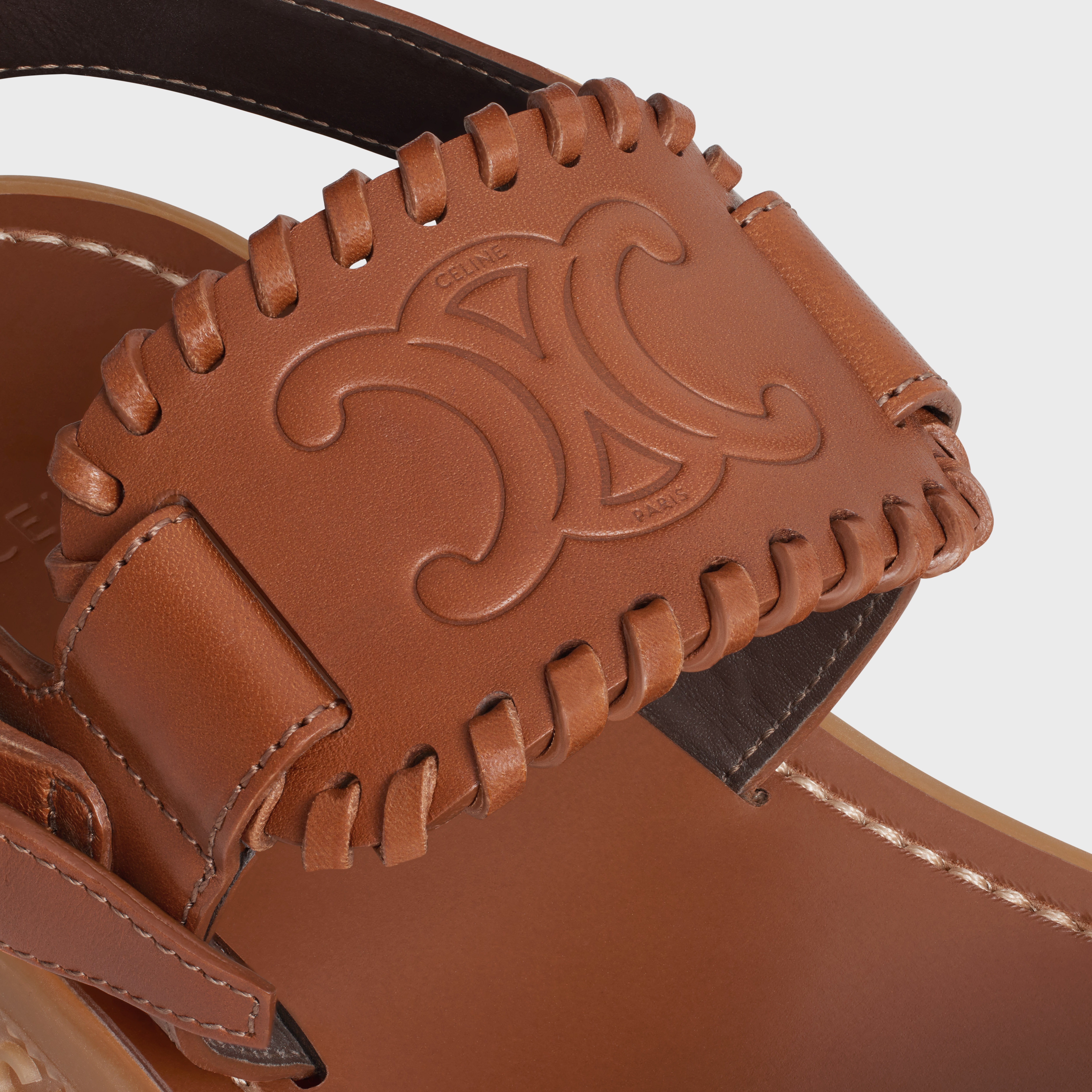CELINE CLEA TRIOMPHE SANDAL in CALFSKIN - VÉGÉTAL TANNING - 5