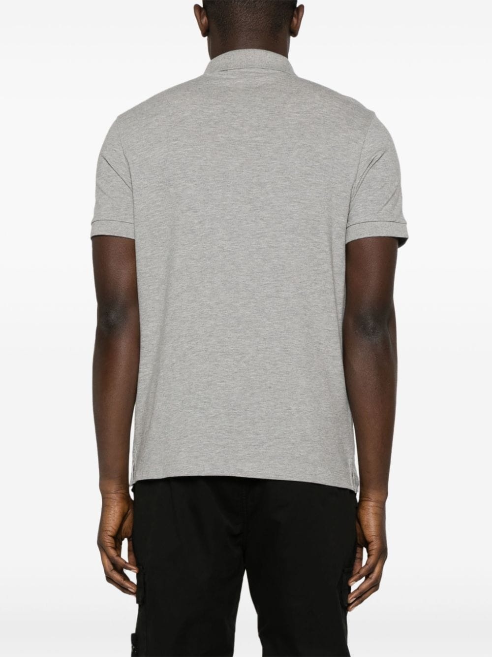 Compass-patch piqué polo shirt - 4