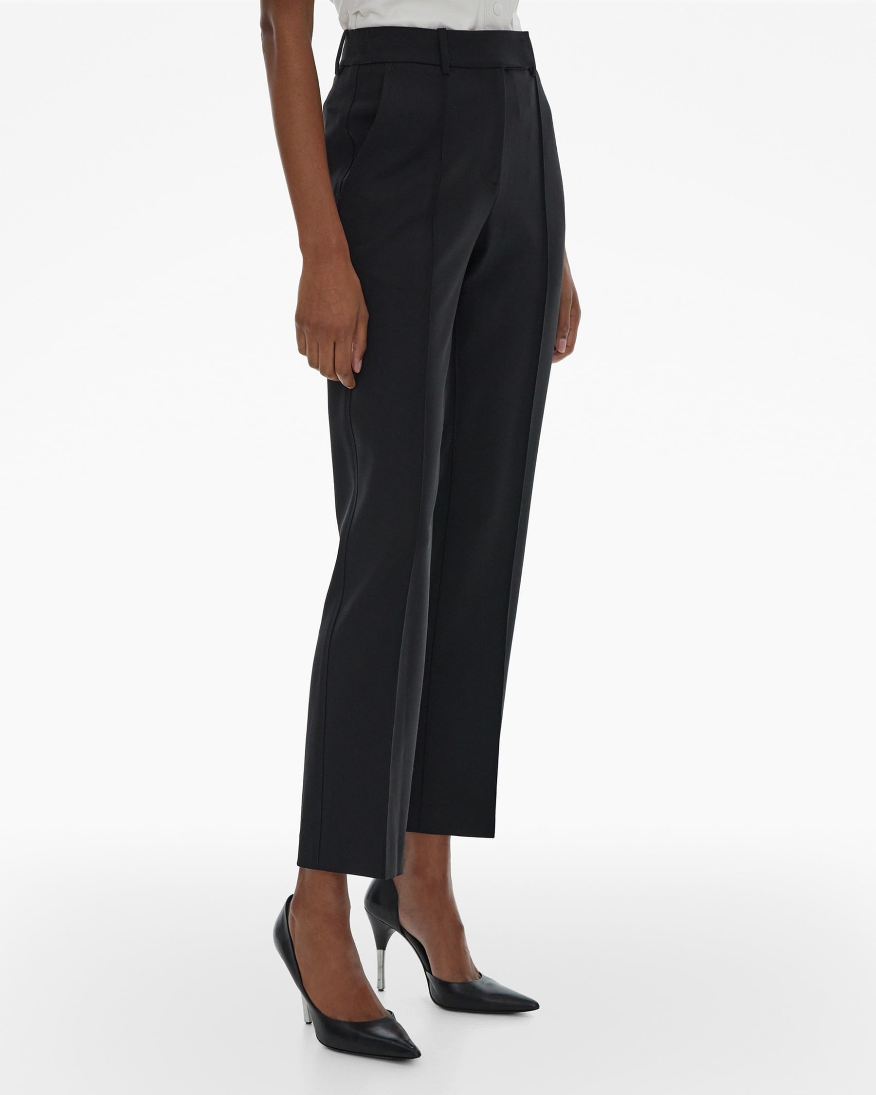 STRETCH WOOL STOVEPIPE PANT - 5