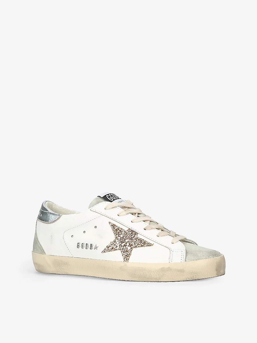 Superstar 10417 star-applique low-top leather trainers - 3