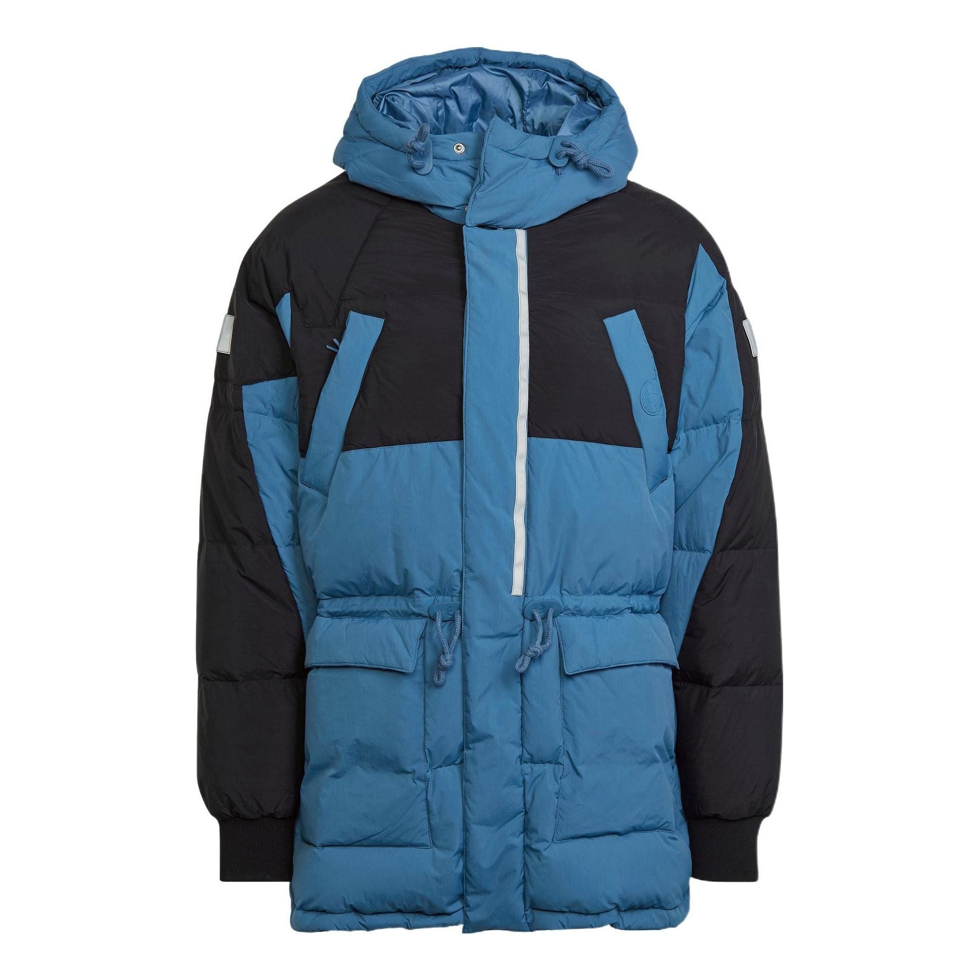 adidas Originals Down Regen Hooded Puffer Jacket 'Blue Black' HL6745 - 1