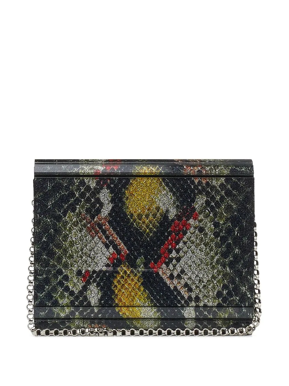 Candy python-print clutch bag - 2