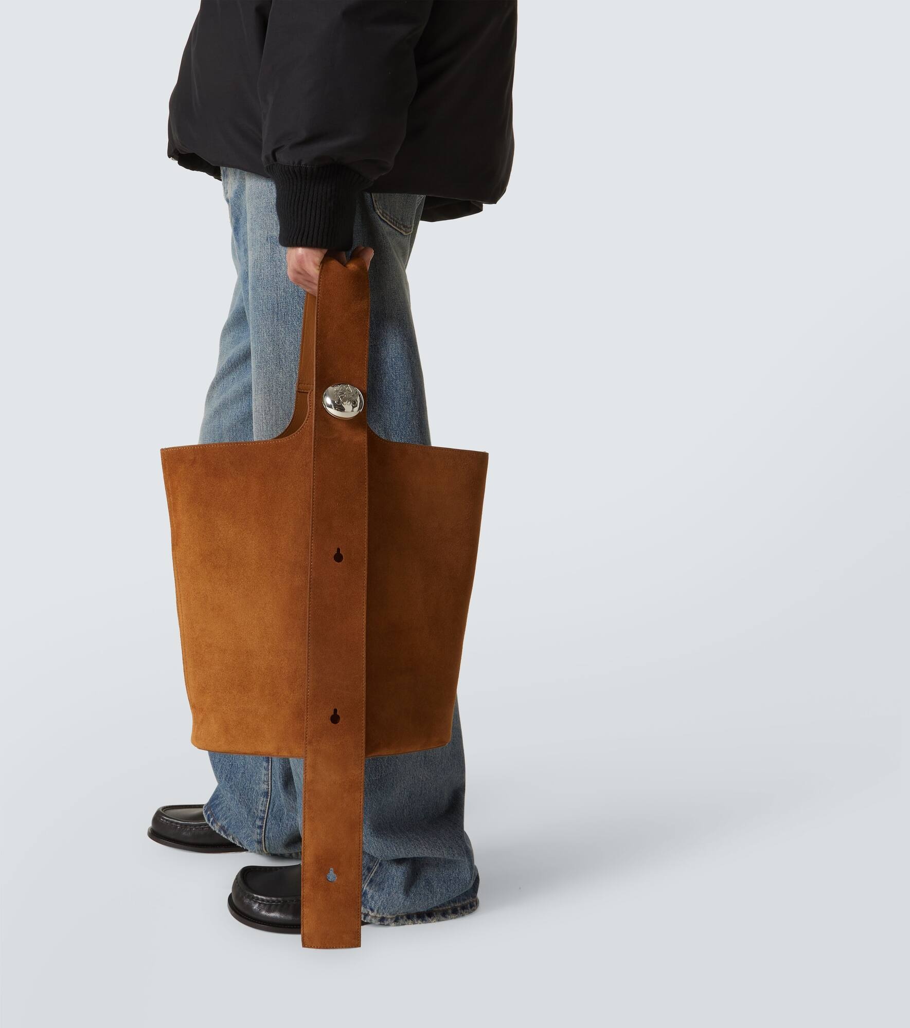Pebble Large suede tote bag - 2