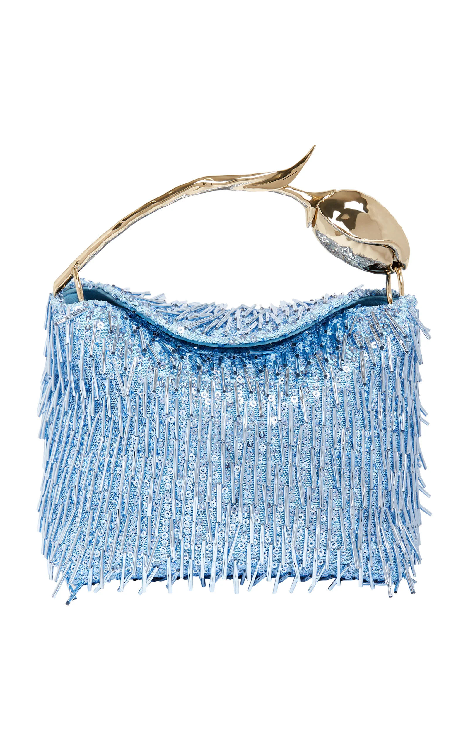 Beaded Fringe Mini Bloom Bag blue - 1