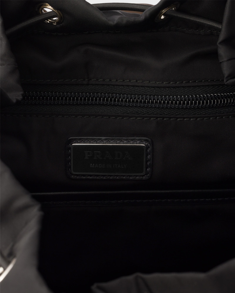 Re-Nylon and Saffiano leather backpack 5