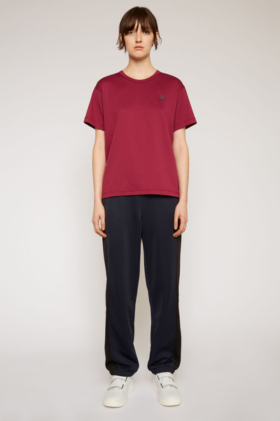 Acne Studios Classic fit t-shirt dark pink outlook