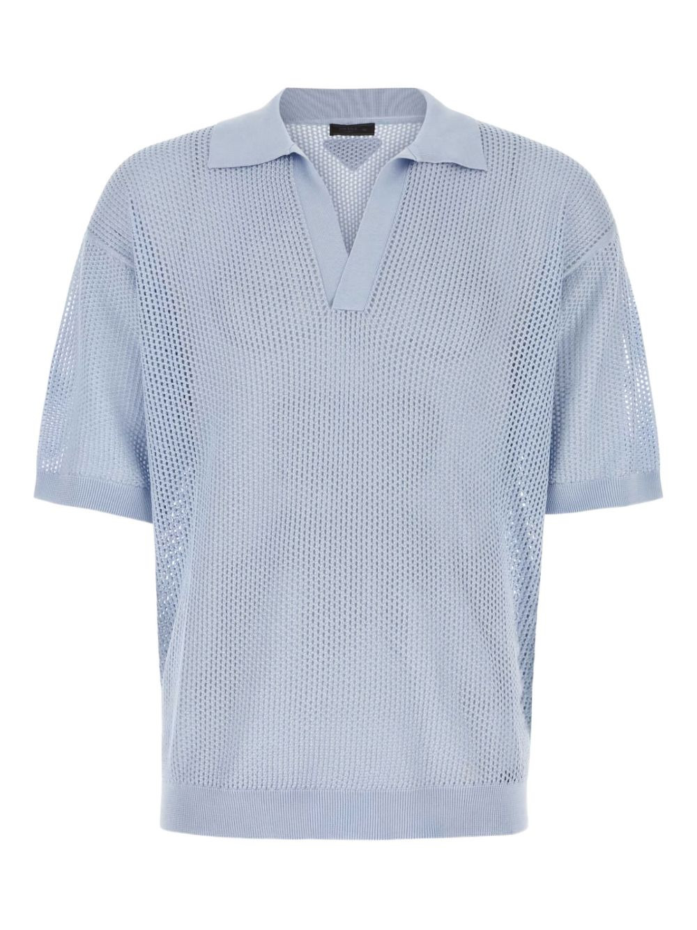 mesh-knit polo shirt - 3