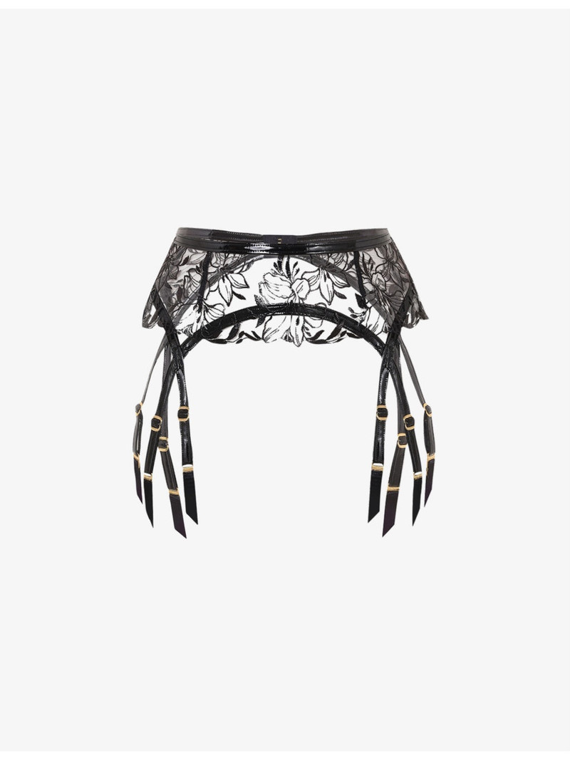 Ozella PVC and lace suspender belt 1
