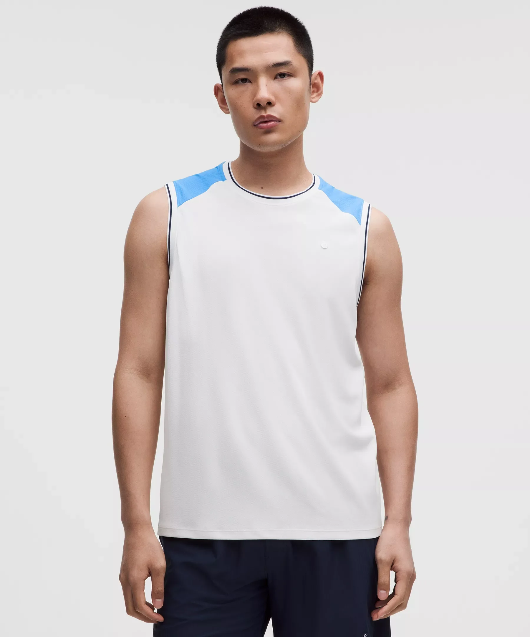 Textured Mesh Tennis Tank - 1