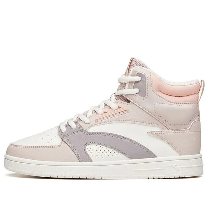 (WMNS) ANTA Skateboarding Series Sneakers High 'Pink White' 122138071-3 - 1