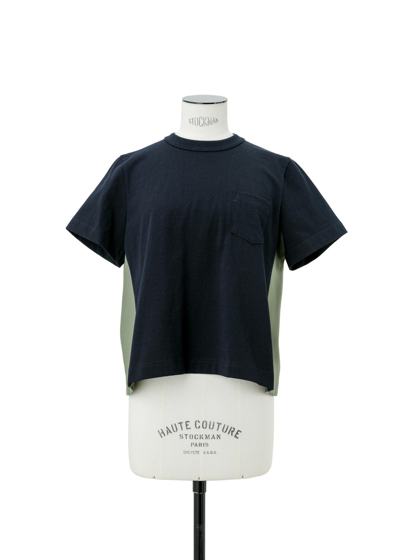 sacai Nylon Twill x Cotton Jersey T-Shirt outlook