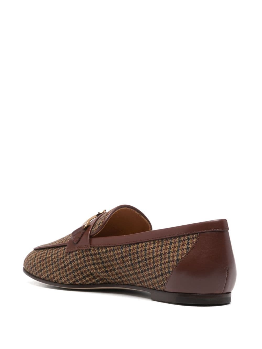 Horsebit-detail houndstooth loafers - 3