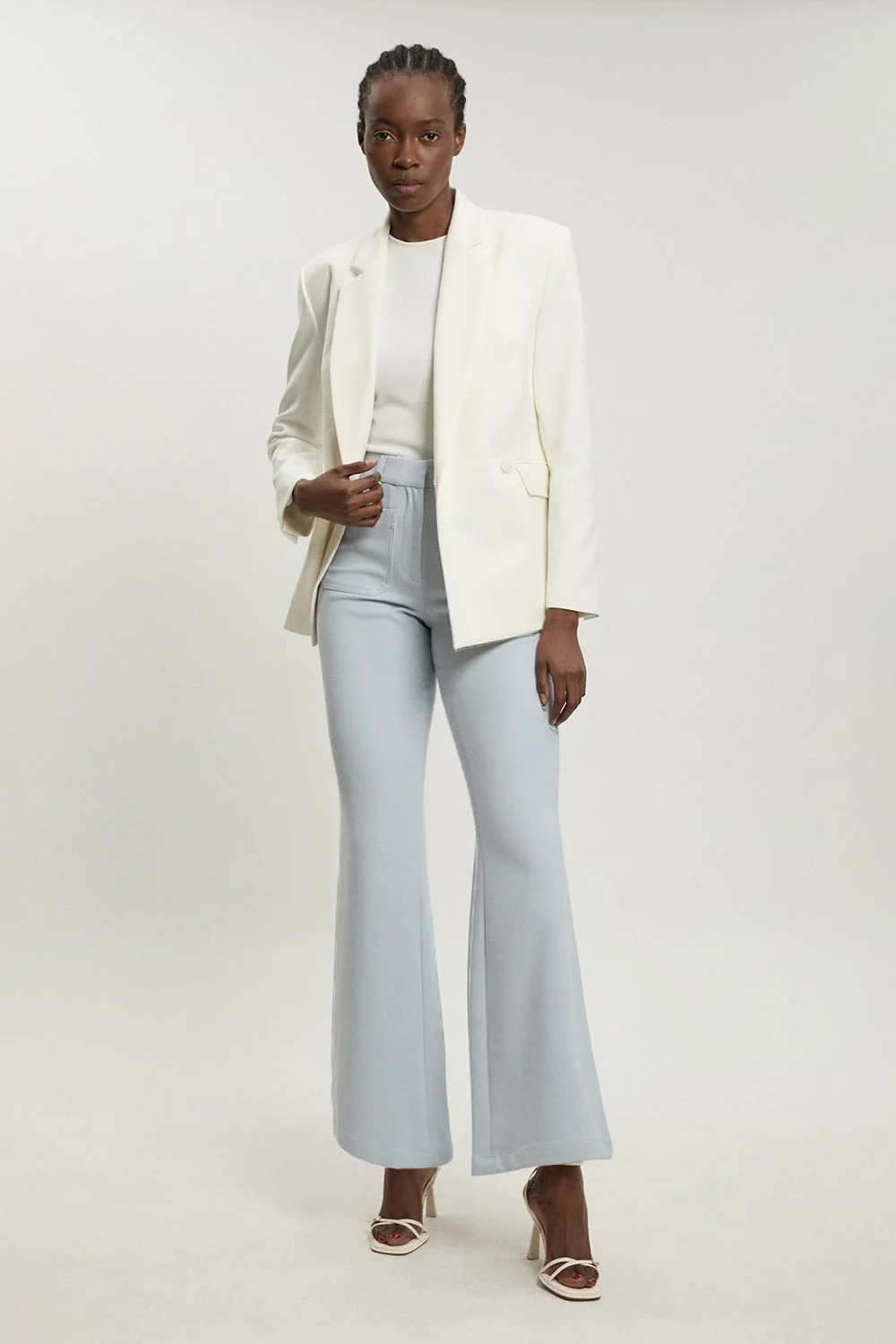 Compact Stretch Pocket Straight Leg Trousers - 1