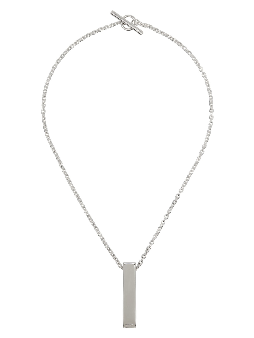 Silver Cuboid Short Necklace - 1