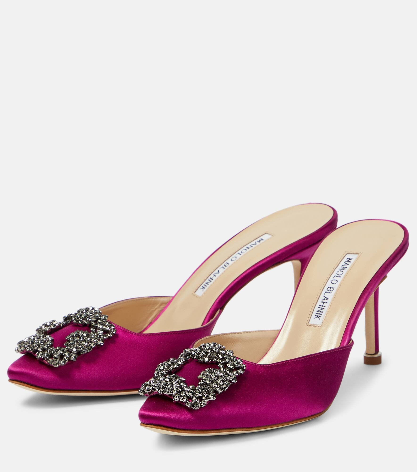 Hangisimu 70 embellished satin mules - 5