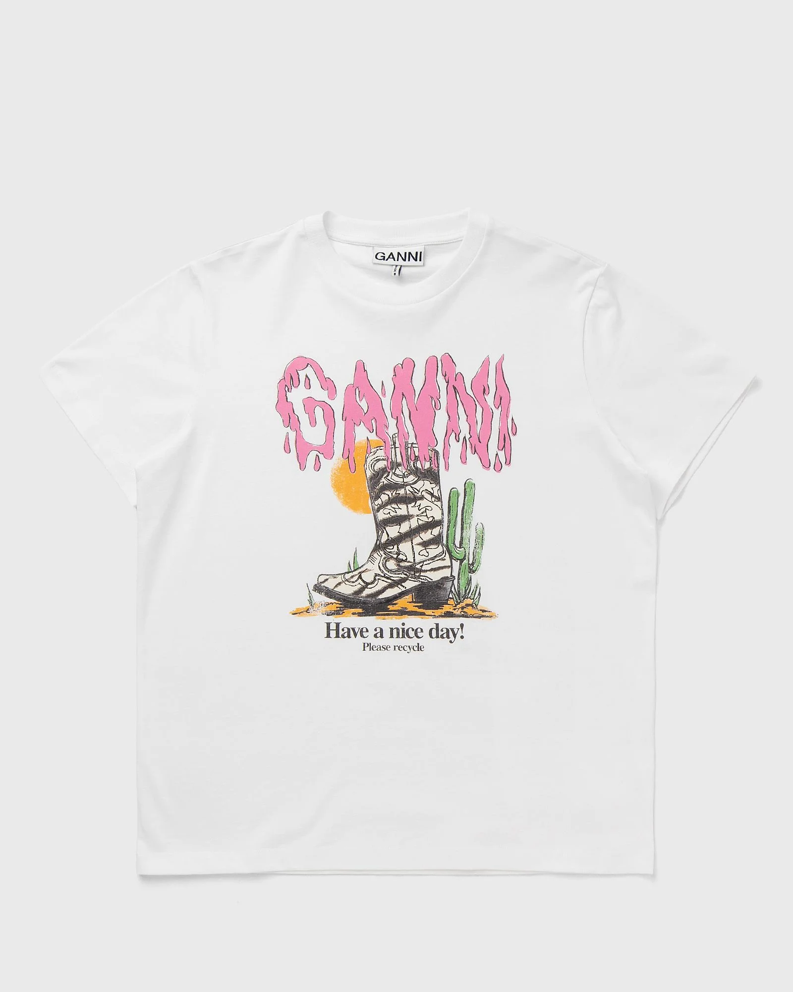 Basic cotton Western zebra boot tee - 1