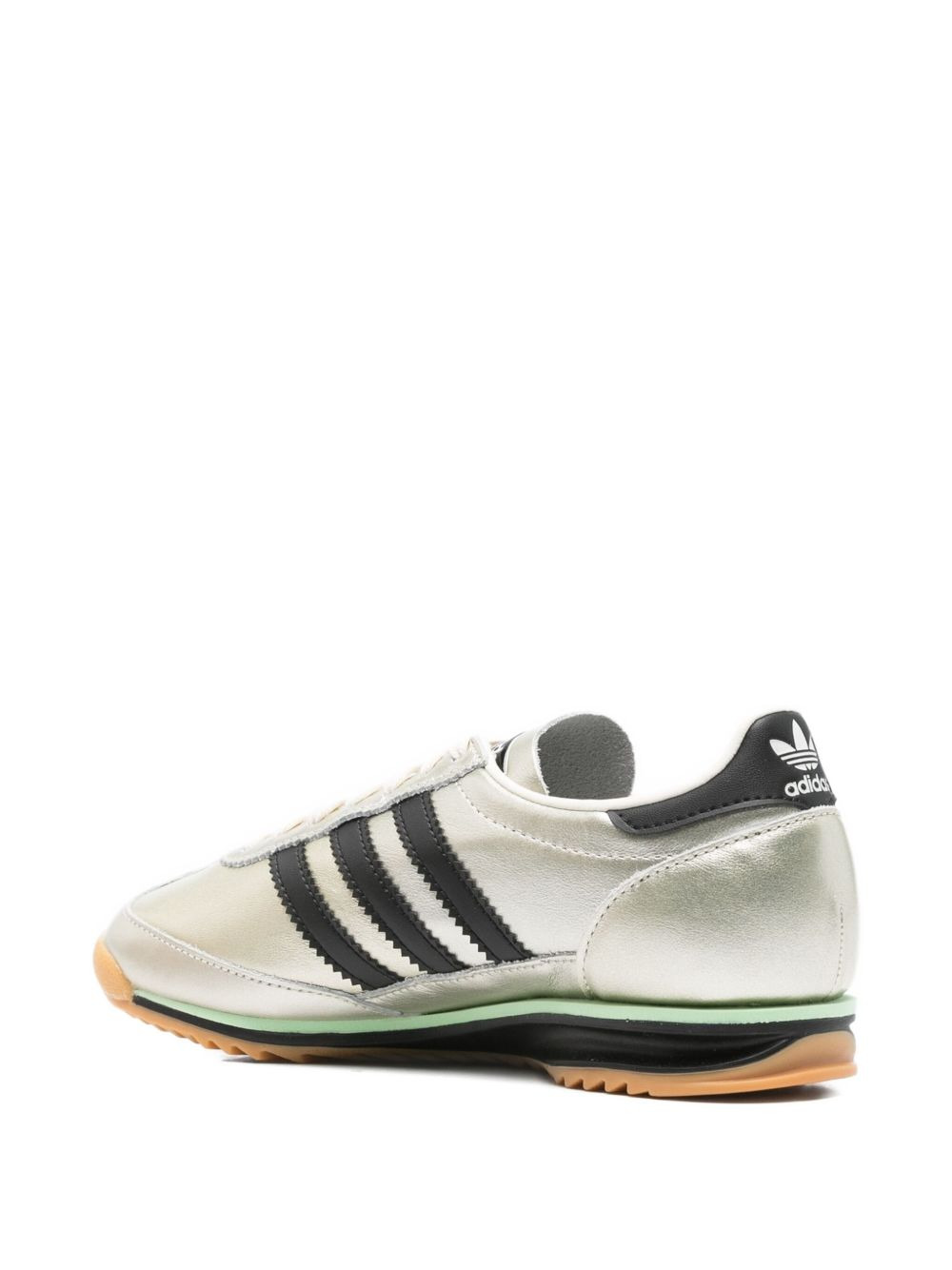 SL 72 OG three-stripe metallic-leather sneakers - 3