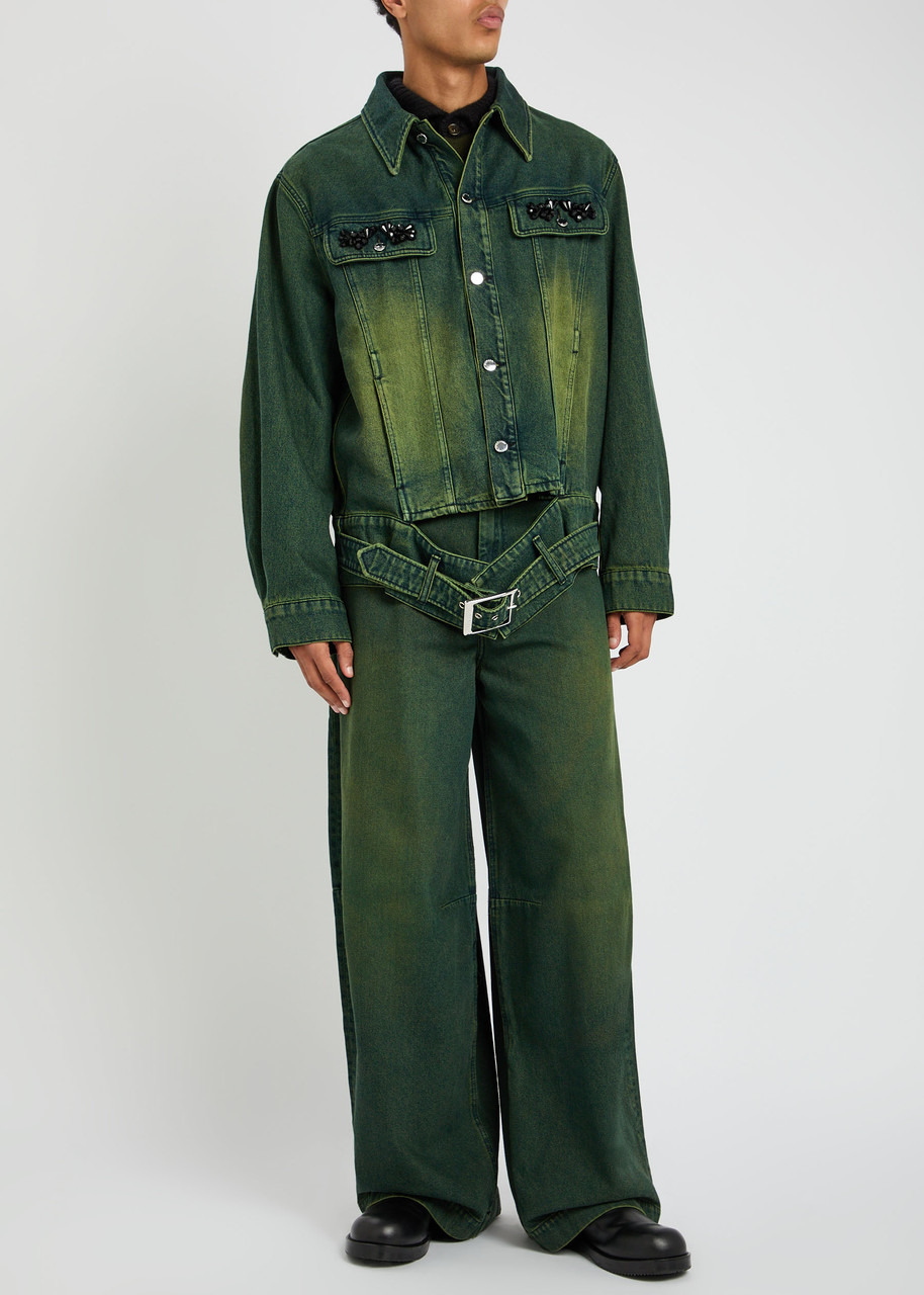 Simone Rocha Crystal-embellished Denim Jacket - 4