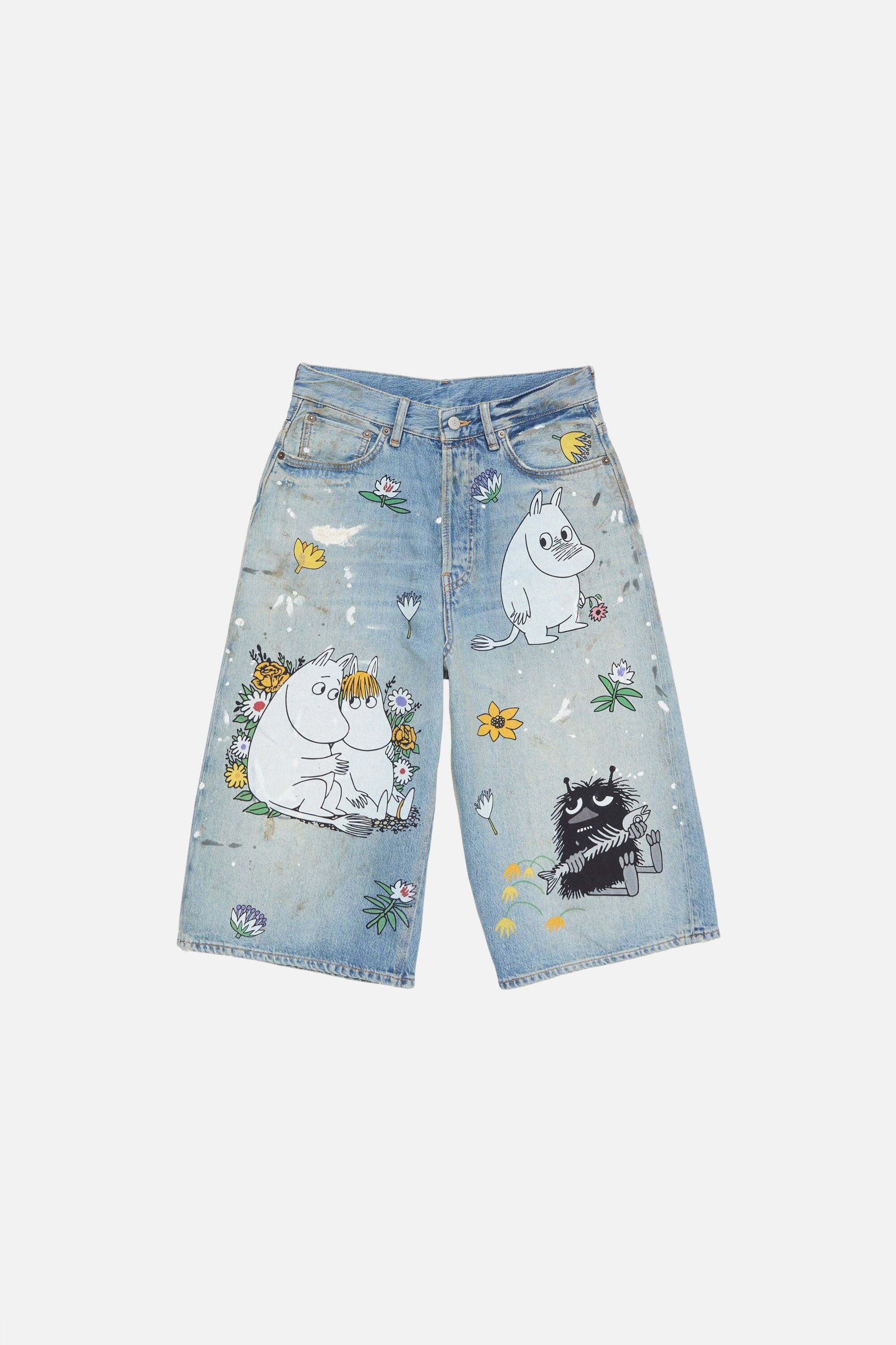 Denim shorts - Loose fit Acne Studios x Moomin - Light blue - 5