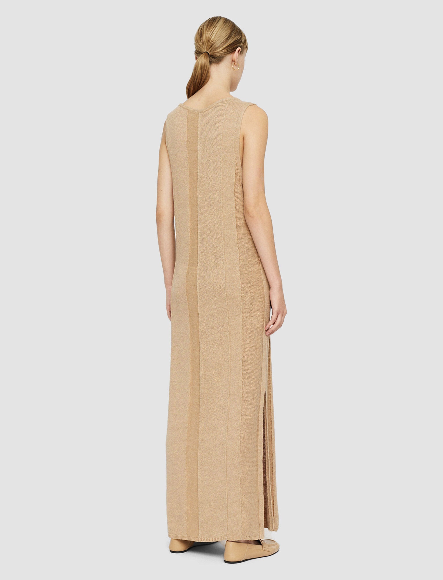 Linen Blend Knitted Long Dress - 3