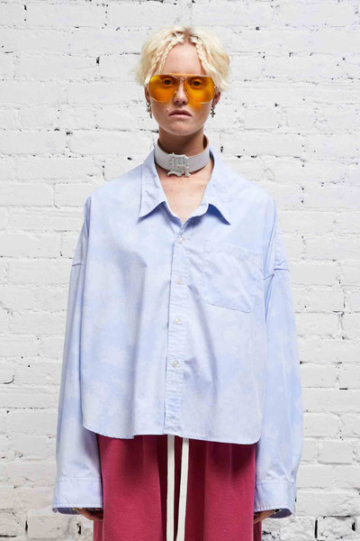 R13 DROP NECK CROPPED SHIRT - CLOUDY BLUE outlook