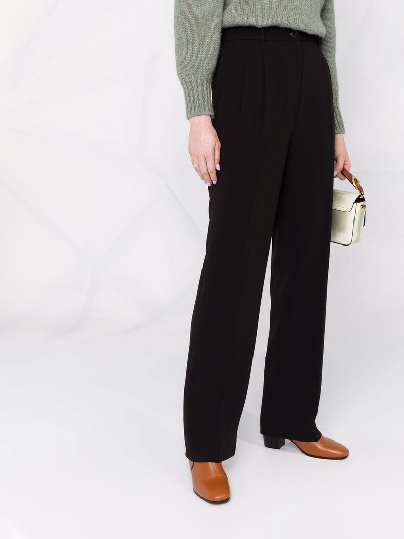 pleat-detail four-pocket tailored trousers 5