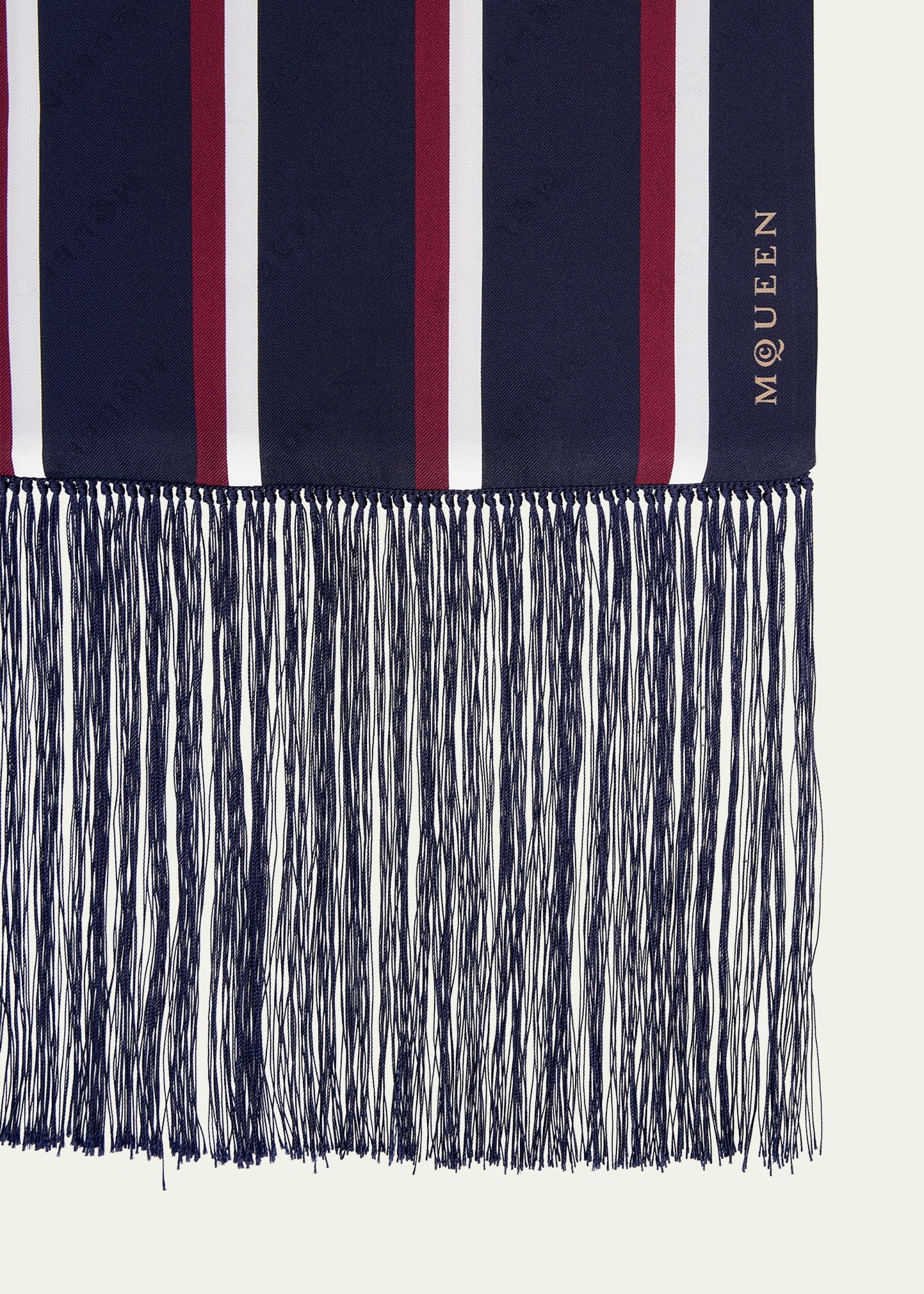 Twill Collegiate-Inspired Silk Scarf - 2