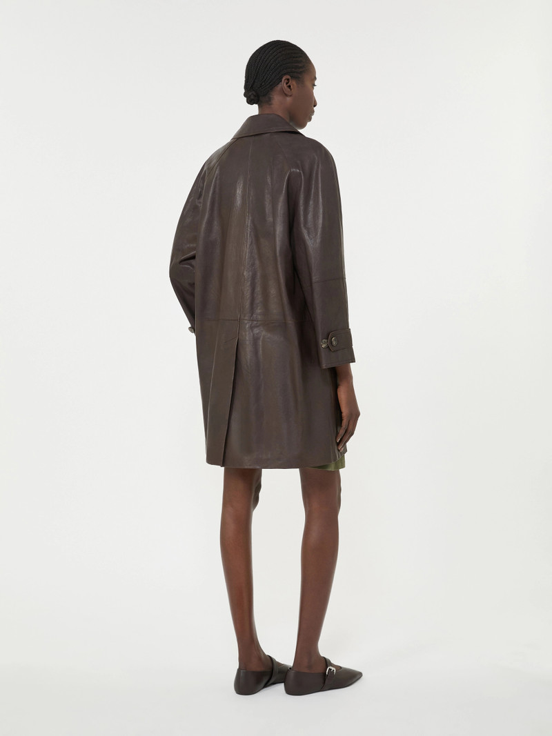 CAMINO Nappa leather overcoat - BROWN 4
