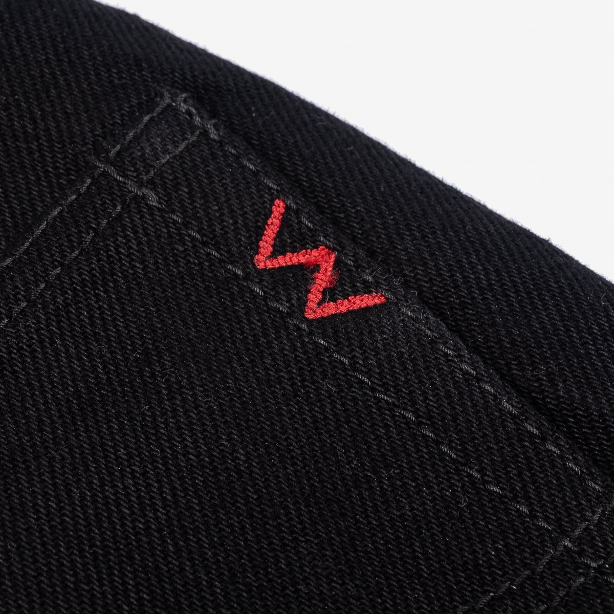 IH-888S-SBG 21oz Selvedge Denim Medium/High Rise Tapered Cut Jeans -  Superblack (Fades To Grey) - 11