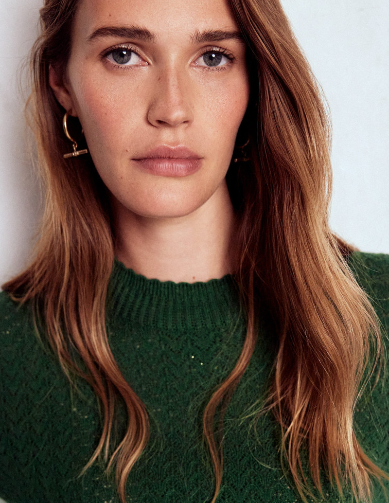 Diane Pointelle Sweater-Hunter Green 3