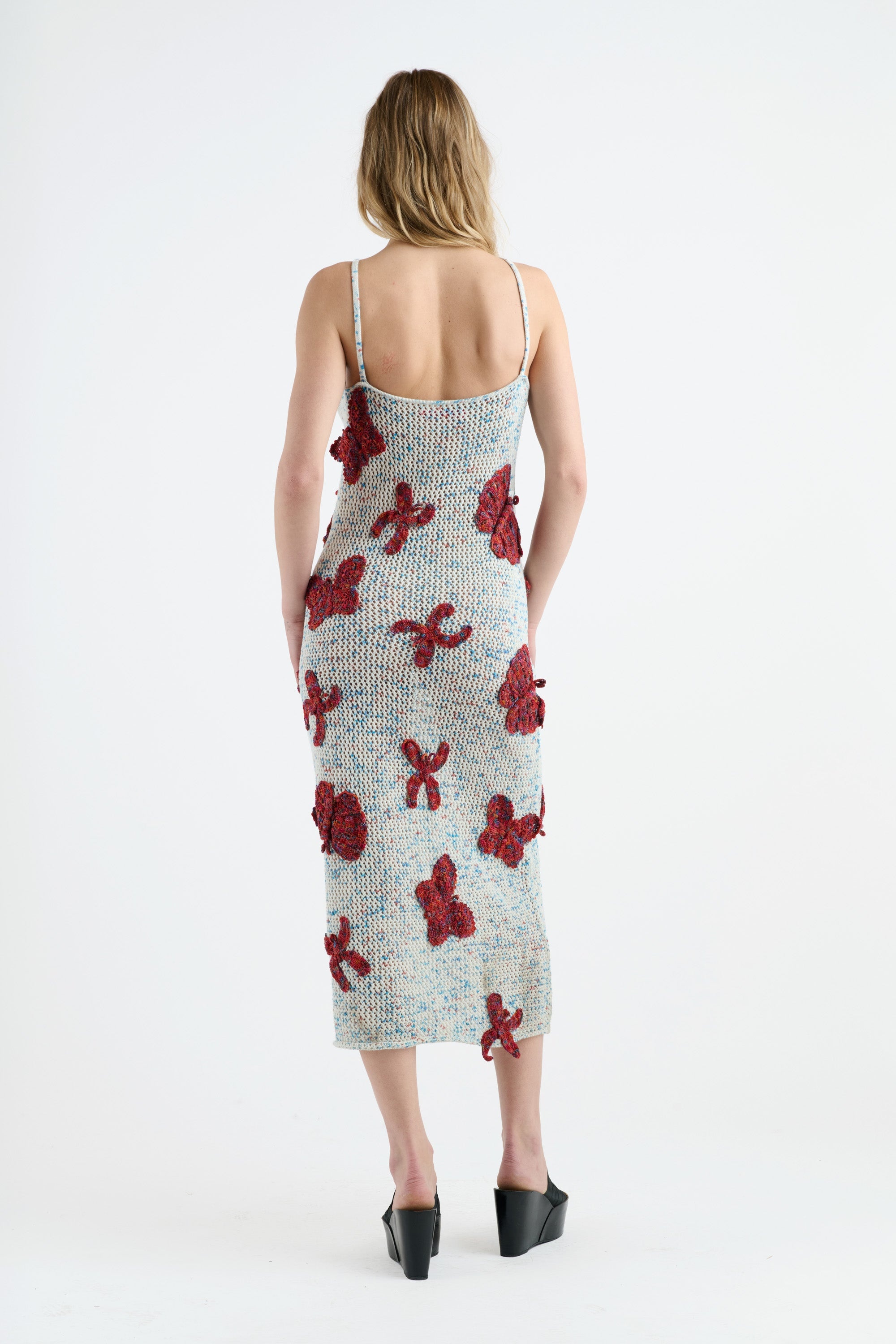 BUTTERFLY APPLIQUE TANK DRESS - 4