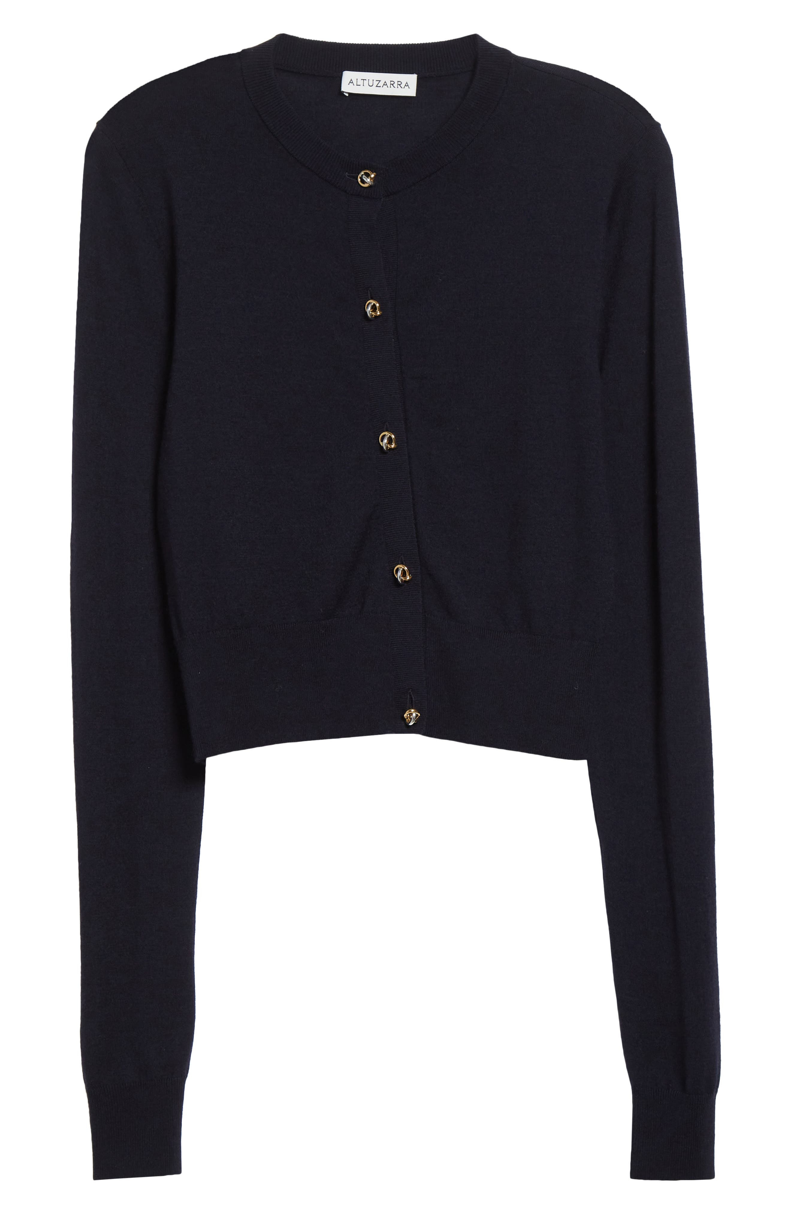 Altuzarra Nemo Merino Wool Blend Cardigan in Navy at Nordstrom - 5